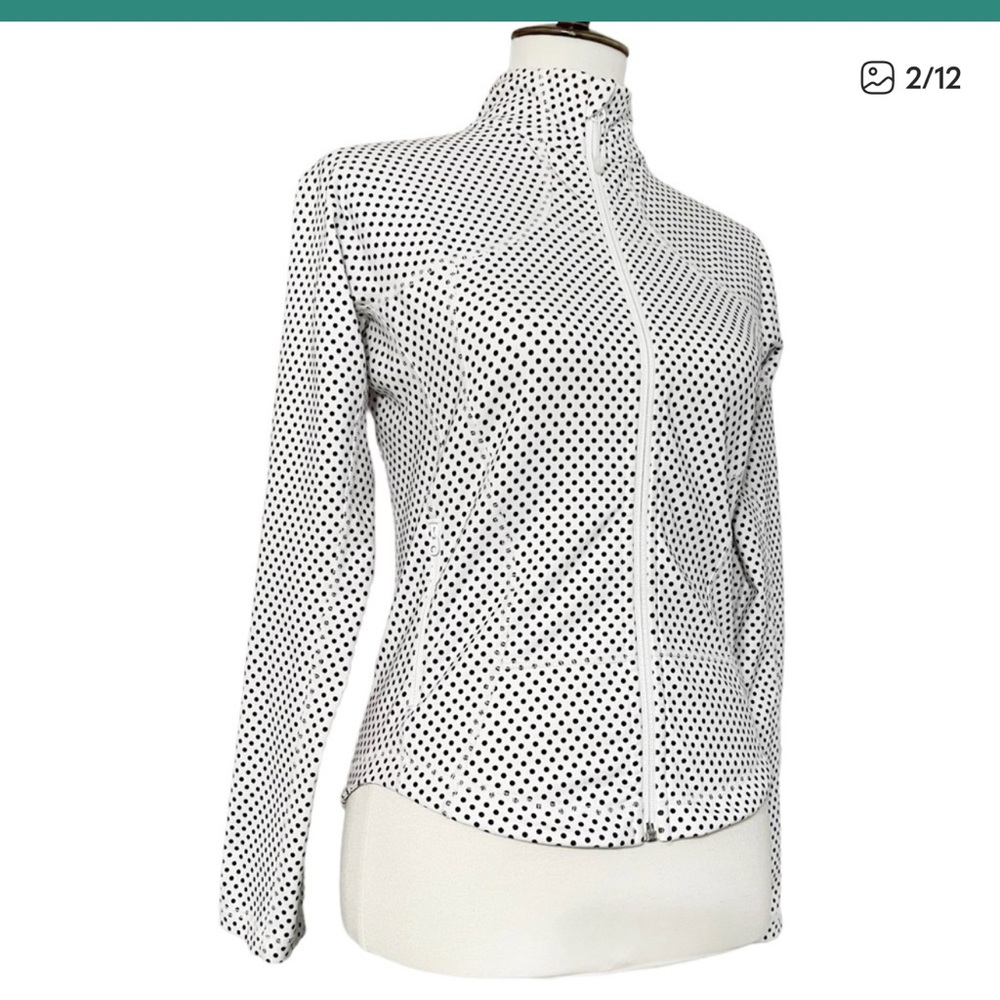 Lululemon Black and white polka dot zip up jacket - Picture 7 of 8